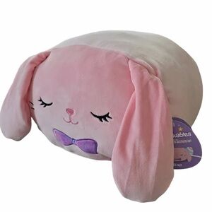 Squishmallows Stackables 12" Bop Pink Bunny with Rainbow Ombre Bowtie Plush Toy